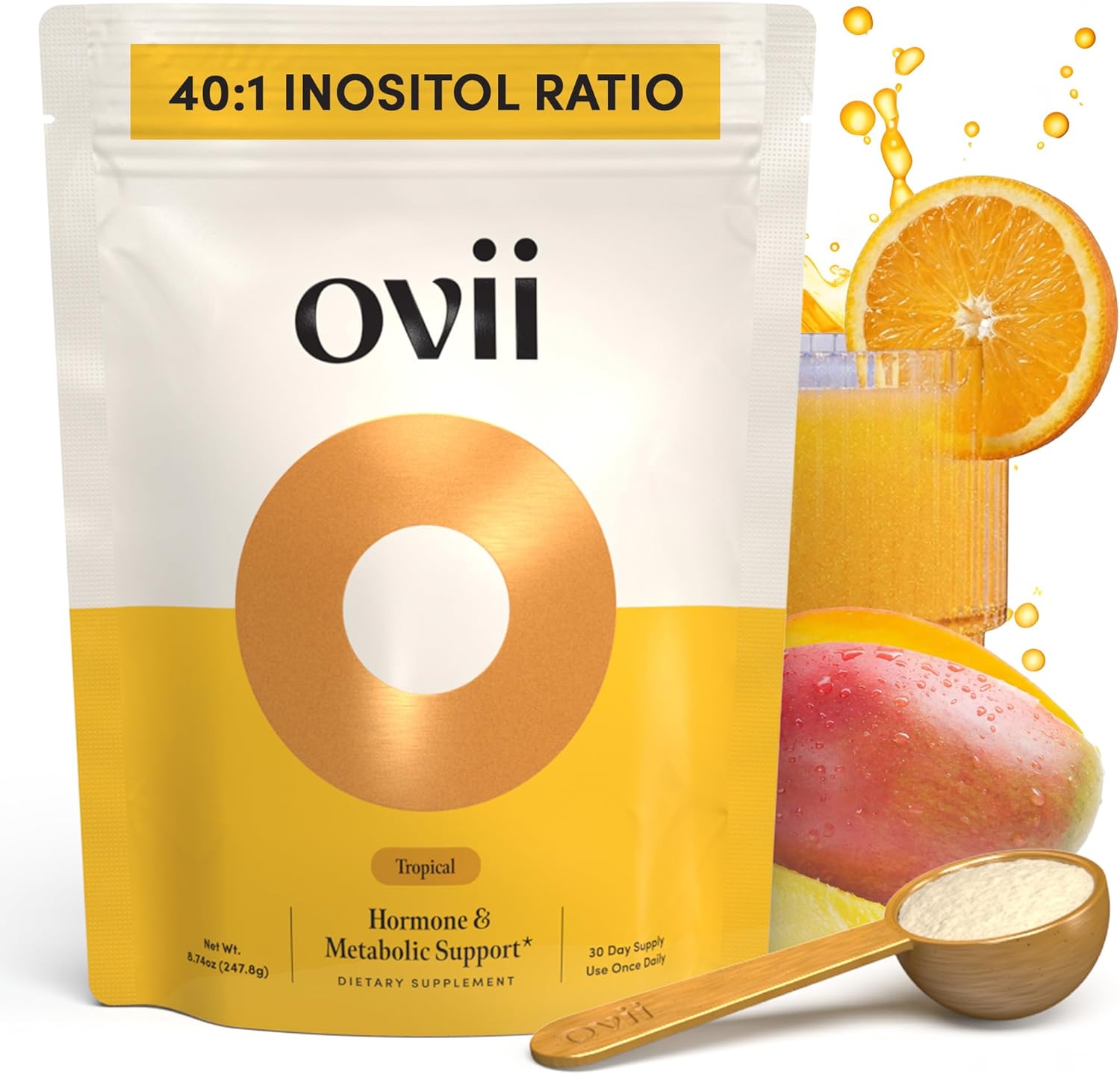 Ovii Metabolic Support for Women – Reducose® White Mulberry with Myo-Inositol & D-Chiro Inositol 40:1 Blend – Hormone Balance, Glucose Support & Appetite Control Supplement